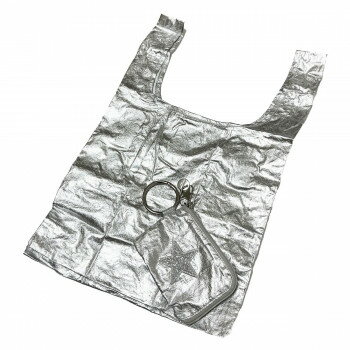 DAICO Pisoraro(ピソラロ) メタリックナイロンエコバッグ(小) シルバー PR121【メーカー直送：代金引換不可：同梱不可】【北海道・沖縄・離島は配達不可】