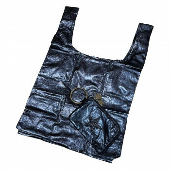 DAICO Pisoraro(ピソラロ) メタリックナイロンエコバッグ(小) ネイビー PR121【メーカー直送：代金引換不可：同梱不可】【北海道・沖縄・離島は配達不可】