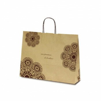 自動紐手提袋 T-Y レースィ(茶) 1534 50枚【メーカー直送：代金引換不可：同梱不可】【北海道・沖縄・離島は配達不可】