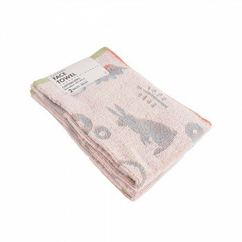 無撚糸ボスケットフェイスタオル2枚組 ピンク SI-24325-2PK【メーカー直送：代金引換不可：同梱不可】..
