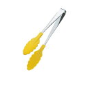 田辺金具 抗菌耐熱カラートング(中) イエロー 250mm【メーカー直送:代金引換不可:同梱不可】【北海道・沖縄・離島は配達不可】