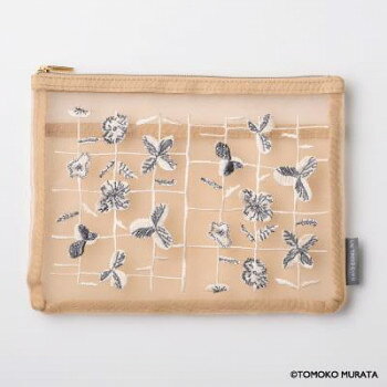 ヒサゴ ムラタトモコ 刺繍メッシュポーチ Sprout(スプラウト) UTN310【配送方法:メール便/同梱不可/代引不可/日時指定不可】【北海道・沖縄・離島は配達不可】