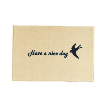 (クリーンテックス) デザインマット kahou HAVE A NICE DAY_ivory 45×75cm【メーカー直送：代金引換不可：同梱不可】【北海道・沖縄・離島は配達不可】