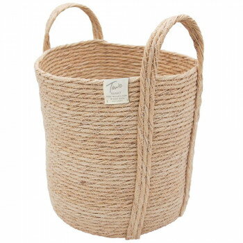 ティーライフ モネ フェイクPE バスケット ラウンド L ナチュラル 74513【メーカー直送：代金引換不可：同梱不可】【北海道・沖縄・離島は配達不可】