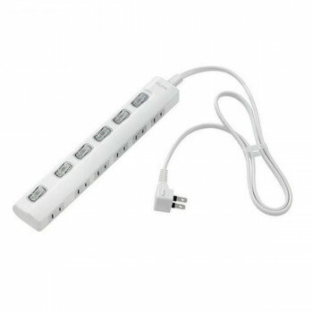 ELPA　LEDランプ スイッチ付きタップ　WLS-LY61EB(W)【メーカー直送：代金引換不可：同梱不可】【北海道・沖縄・離島は配達不可】