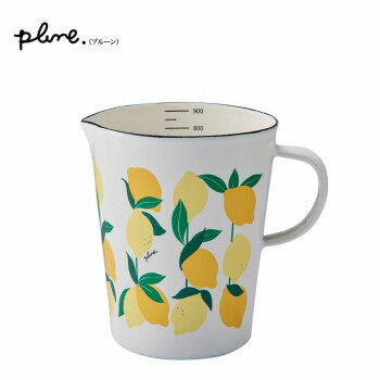 豊琺瑯　Plune.(プルーン)　ホーローメジャーカップL　レモン　PMC-703【メーカー直送：代金引換不可：..