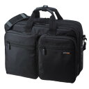 サンワサプライ 3WAYビジネスバッグ 出張用 15.6インチワイド ブラック BAG-3WAY21BK【メーカー直送:代金引換不可:同梱不可】【北海道・沖縄・離島は配達不可】