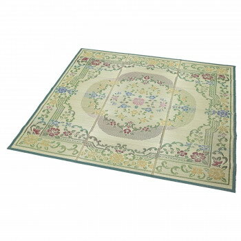 大島屋 い草ラグ グレイス グリーン 210x210cm【メーカー直送：代金引換不可：同梱不可】【北海道・沖縄・離島は配達不可】