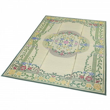 大島屋 い草ラグ グレイス グリーン 210x300cm【メーカー直送：代金引換不可：同梱不可】【北海道・沖縄・離島は配達不可】