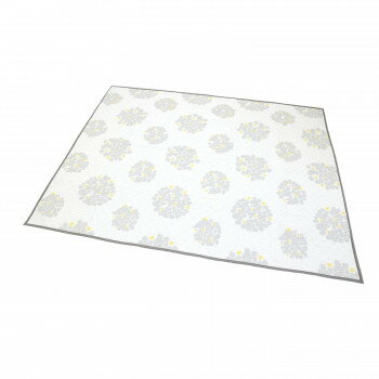 大島屋 サッカーキルトラグ ルナ グレー 185x240cm【メーカー直送：代金引換不可：同梱不可】【北海道・沖縄・離島は配達不可】