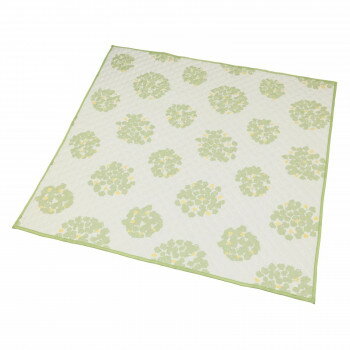 大島屋 サッカーキルトラグ ルナ グリーン 185x185cm【メーカー直送：代金引換不可：同梱不可】【北海道・沖縄・離島は配達不可】