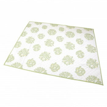 大島屋 サッカーキルトラグ ルナ グリーン 185x240cm【メーカー直送：代金引換不可：同梱不可】【北海道・沖縄・離島は配達不可】