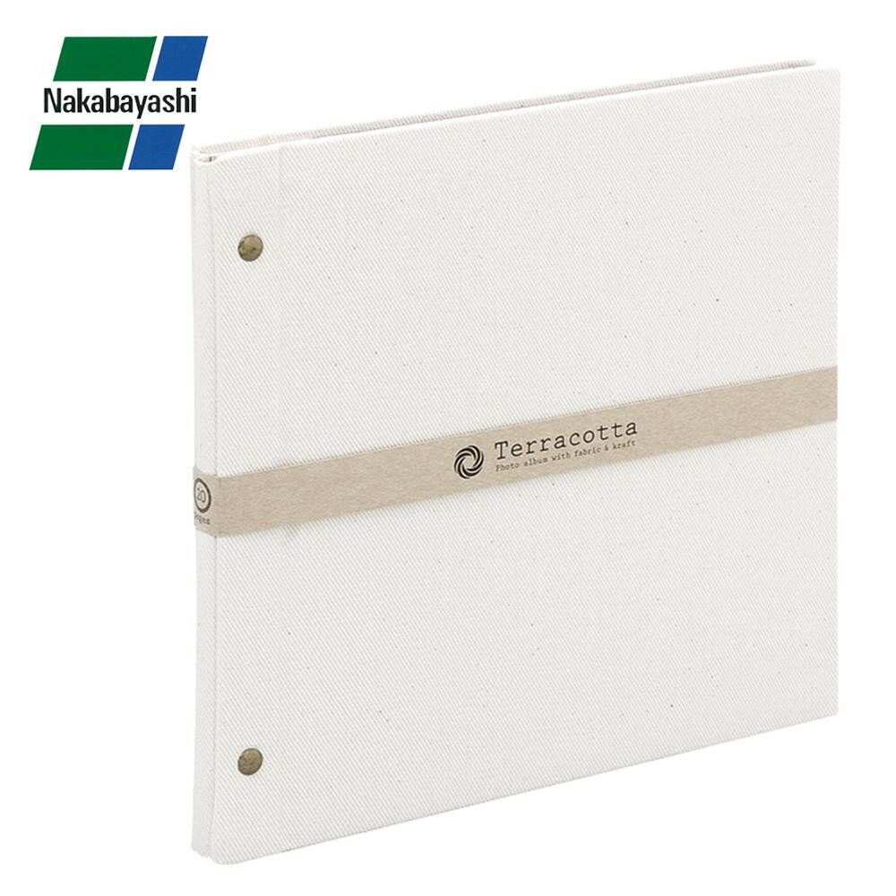 ナカバヤシ テラコッタ 外ビス式フリー台紙アルバム デミサイズ ホワイト TER-DF-140-W【メーカー直送：代金引換不可：同梱不可】【北海道・沖縄・離島は配達不可】