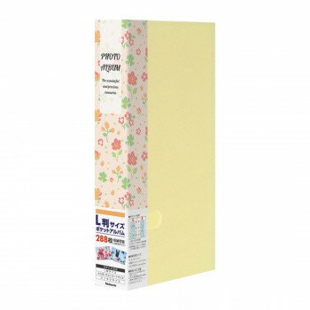 ナカバヤシ　フォトホルダー288　ポケットアルバム　花　イエロー　PHE2288A-Y【メーカー直送：代金引..
