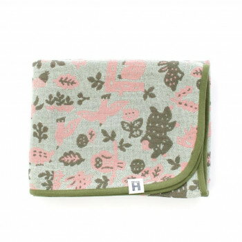 ハートウエル katakata森と動物 マルチケット グリーン 13954741【メーカー直送：代金 ...