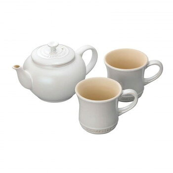 ル・クルーゼ(Le Creuset)　ティーポット＆マグSS(2個入)セット　ホワイトL　91029 ...