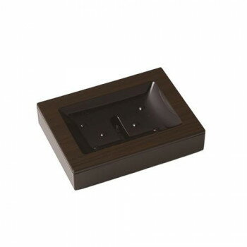 日本製 WOODY ウッディ 角型ソープディッシュ 黒 ウォルナット【メーカー直送：代金引換不可：同梱不可】【北海道・沖縄・離島は配達不可】