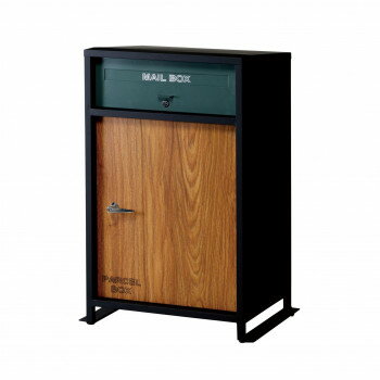 弘益(KOEKI) UTILITY ルーノ 宅配ボックス ブラック 木目調 LUNOBK【メーカー直送：代金引換不可：同梱不可】【北海道・沖縄・離島は配達不可】