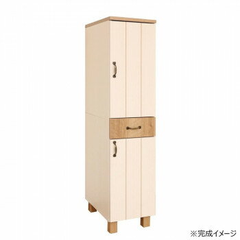 日本製組立家具 カントリー調 キッチン収納ストッカー CO-CR-1330S【メーカー直送：代金引換不可：同梱不可】【北海道・沖縄・離島は配達不可】