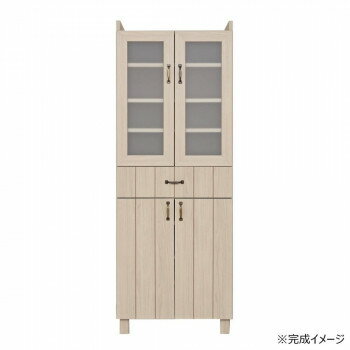 日本製組立家具 食器棚 キッチン収納 CO-CN-1660GT(2梱包)【メーカー直送：代金引換不可：同梱不可】【北海道・沖縄・離島は配達不可】