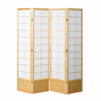 弘益(KOEKI) UTILITY 和風衝立4連 ナチュラル 高さ1800mm JPS1804NA【メーカー直送：代金引換不可：同梱不可】【北海道・沖縄・離島は配達不可】