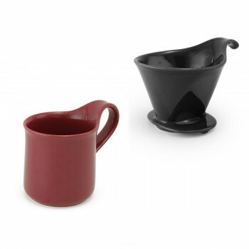 ZERO JAPAN(ゼロジャパン) ドリッパー＆カフェマグセット ドリッパートレイ付 DMZ-16 BK/BUG【メーカー..