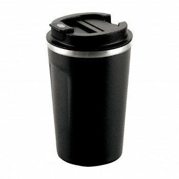 カクセー パウダーコート ココカフェ蓋付真空二重タンブラー400ml(チャコール) CC-40C 4394-061【メーカー直送：代金引換不可：同梱不可】【北海道・沖縄・離島は配達不可】