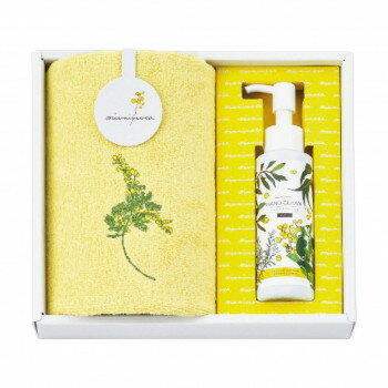 ミアミモザ ウォッシュタオル＆ハンドクリーンジェルセット クリーム MMC10300C 4077-045【メーカー直送：代金引換不可：同梱不可】【北海道・沖縄・離島は配達不可】