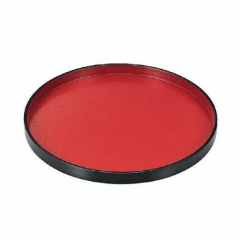 福井クラフト 尺1丸盆朱天黒SLC 15210490【メーカー直送：代金引換不可：同梱不可】【北海道・沖縄・離島は配達不可】