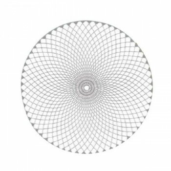 福井クラフト　380丸マット　網目　シルバー 50312360【メーカー直送：代金引換不可：同梱不可】【北海道・沖縄・離島は配達不可】のサムネイル