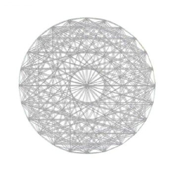 福井クラフト　380丸マット　万華鏡　シルバー 50312410【メーカー直送：代金引換不可：同梱不可】【北..