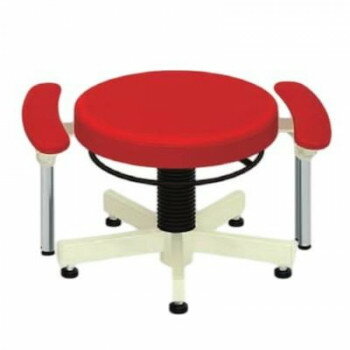 高田ベッド製作所 PTスツールA(アジャスター付き) レッド TB-1026-02【メーカー直送：代金引換不可：同..