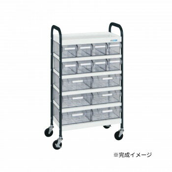 サカエ CSワゴン透明ボックス付 CSD-86TWD【メーカー直送：代金引換不可：同梱不可】【北海道・沖縄・離島は配達不可】