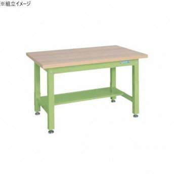 サカエ 重量作業台KWタイプ 木目天板 1200×800×740mm 中板1枚付 KWM-128T【メーカー直送：代金引換不可：同梱不可】【北海道・沖縄・離島は配達不可】(4.0)