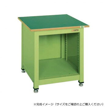 サカエ 一人用作業台KTタイプ サカエリューム天板 700×700×740mm KT-101FEN【メー...