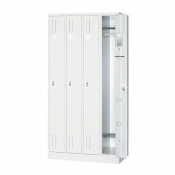 プッシュ錠ロッカー ホワイトタイプ 4人用 4連2号 ALPSホワイト色 COM-BL47-AW【メーカー直送：代金引換不可：同梱不可】【北海道・沖縄・離島は配達不可】