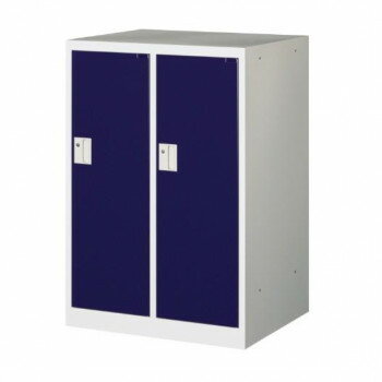 ミニロッカー(シリンダー錠) 2人用 ブルー COM-MLK2-B【メーカー直送：代金引換不可：同梱不可】【北海道・沖縄・離島は配達不可】