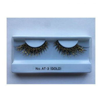 プリマ prima つけまつげ カラーリング ゴールド 蝶々 AT-3【メーカー直送：代金引換不可：同梱不可】..