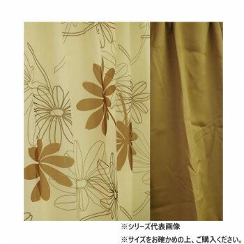 Arie(アーリエ) プラムII 4枚組カーテン 100×178 BR 577105004178085【メーカー直送：代金引換不可：同..