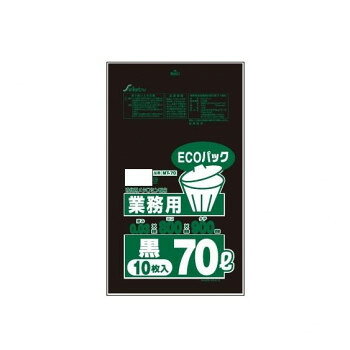 MT-70 ゴミ袋 業務用70L ECOタイプ 10枚入 黒 ×40冊【メーカー直送：代金引換不可：同梱不可】【北海道・沖縄・離島は配達不可】