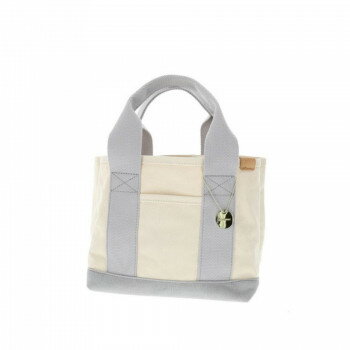 DOT＆STRIPE キャンバス仕切りミニトート 612 ナチュラル×グレー DS-13959【メーカー直送：代金引換不可：同梱不可】【北海道・沖縄・離島は配達不可】