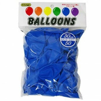 Hi-Delight　BALLOONS　ゴム風船　スタンダード 30cm　単色 50入 ブルー 11305/01【メーカー直送：代金引換不可：同梱不可】【北海道・沖縄・離島は配達不可】