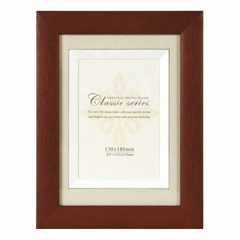 A.P.J. アートプリントジャパン フォトフレーム クラシックステインフレーム キャビネ レッド・3073608..