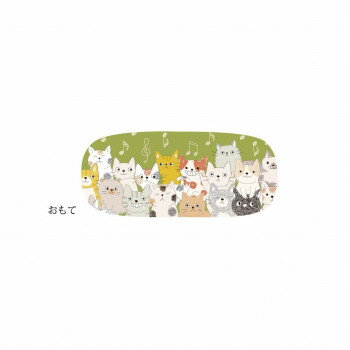 のあぷらす　眼鏡ケース(クロス付)ねこ・全身　ND132【メーカー直送：代金引換不可：同梱不可】【北海道・沖縄・離島は配達不可】