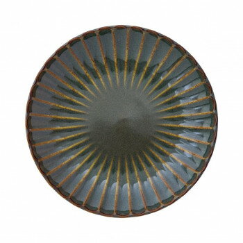 光洋陶器 花伝 かすみ 山藍 18cm丸皿 