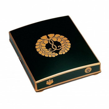 乐天商城 - 御文章箱 木質製 盛紋 小 黒(内梨地・フチ金) 下り藤 4101853800421【メーカー直送：代金引換不可：同梱不可】【北海道・沖縄・離島は配達不可】