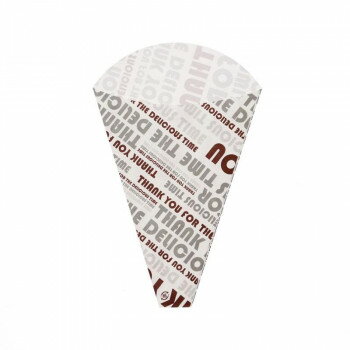 シモジマ HEIKO(ヘイコー) 004738300 クレープ三角袋 デリシャスタイム ブラウン 100枚【メーカー直送：代金引換不可：同梱不可】【北海道・沖縄・離島は配達不可】