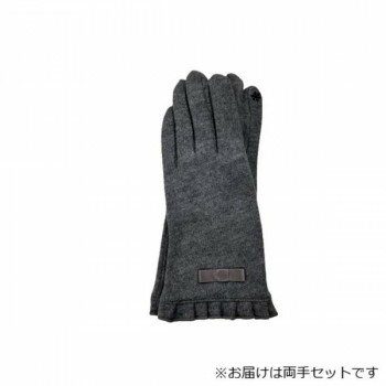 婦人用手袋 アクリルジャージ サテンリボン (スマホ対応) グレー(2) 002352524【メーカー直送：代金引換不可：同梱不可】【北海道・沖縄・離島は配達不可】