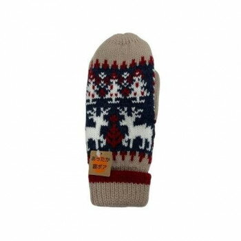 婦人用手袋 鹿柄ミトン ベージュ/BE3 003370919【メーカー直送：代金引換不可：同梱不可】【北海道・沖縄・離島は配達不可】