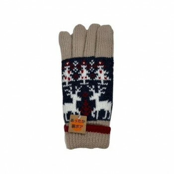 婦人用手袋 鹿柄 5指 ベージュ/BE3 003371019【メーカー直送：代金引換不可：同梱不可】【北海道・沖縄・離島は配達不可】